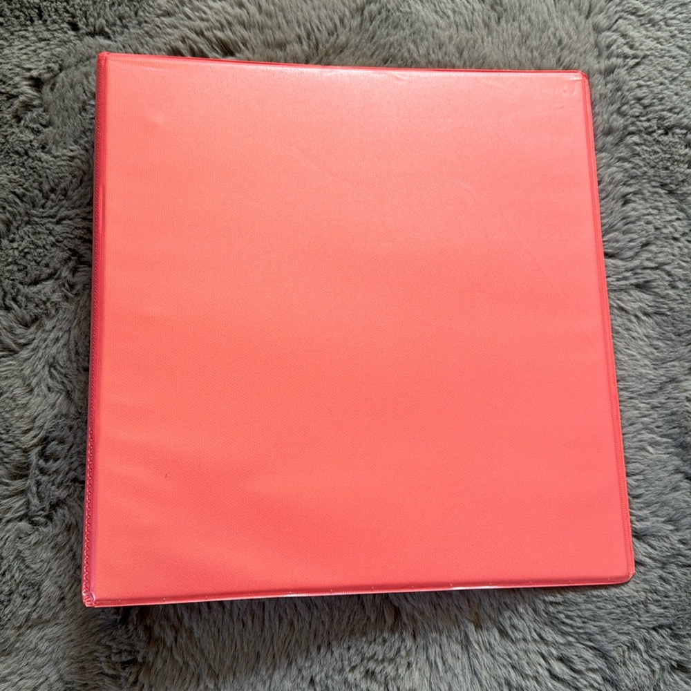Pink 1 1/2 inch binder